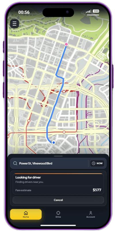 Portis Taxi App preview background